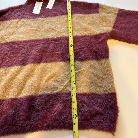NWT Moon River Anthropologie Womens M Striped Oversized Sweater cozy - Picture 10 of 12